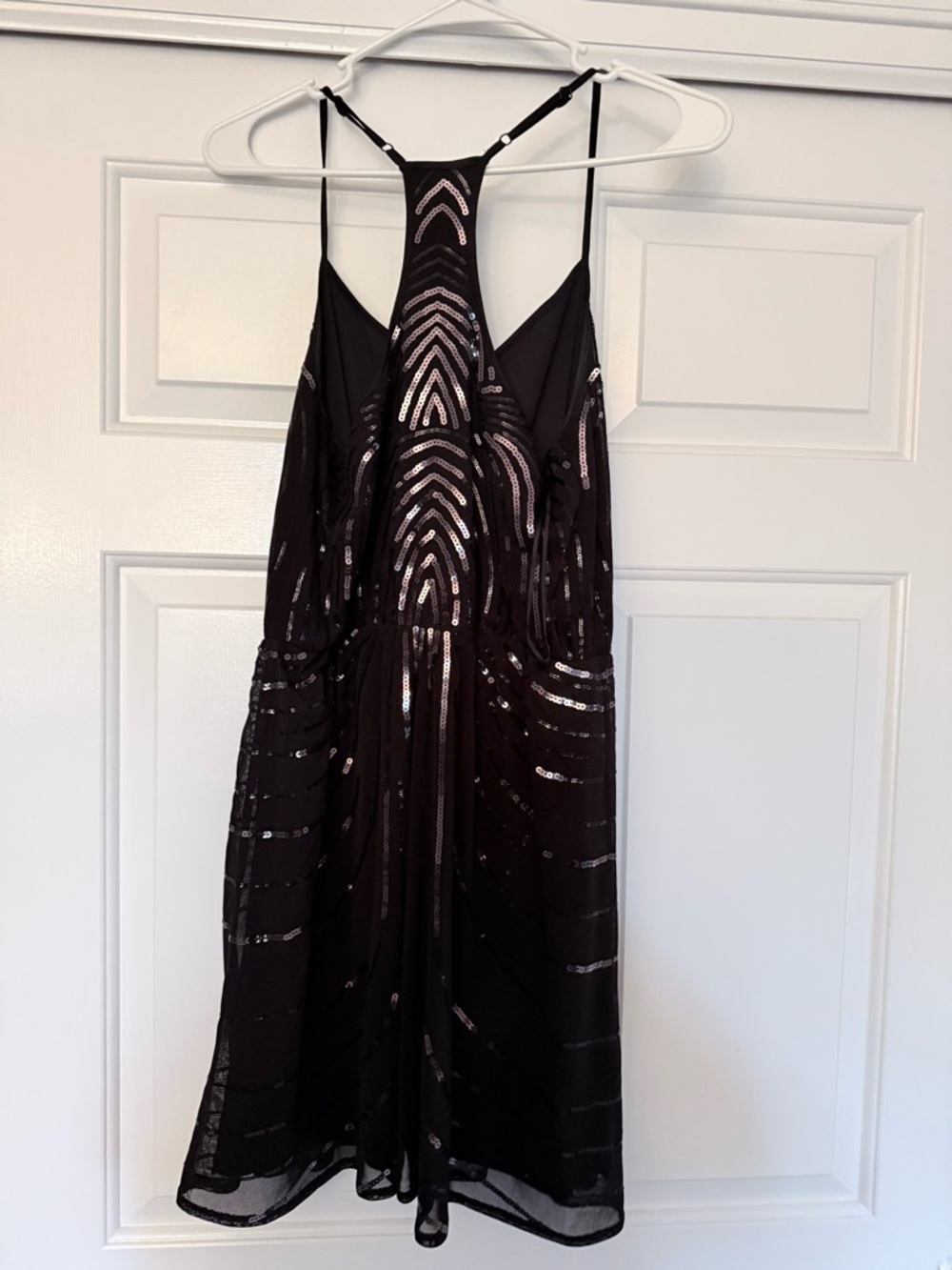 Black Sequin Racerback Dress